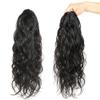 20,371,1 cm Body Wave Clip-In Ponytail Hairpiece, Human Hair, Natural Black view 2