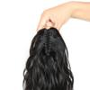 20,371,1 cm Body Wave Clip-In Ponytail Hairpiece, Human Hair, Natural Black view 4