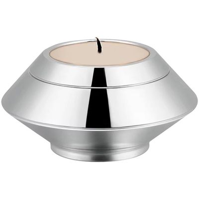 Small Stainless Steel Keepsake Urn for Ashes with Tealight Holder