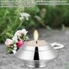 Small Stainless Steel Keepsake Urn for Ashes with Tealight Holder view 2