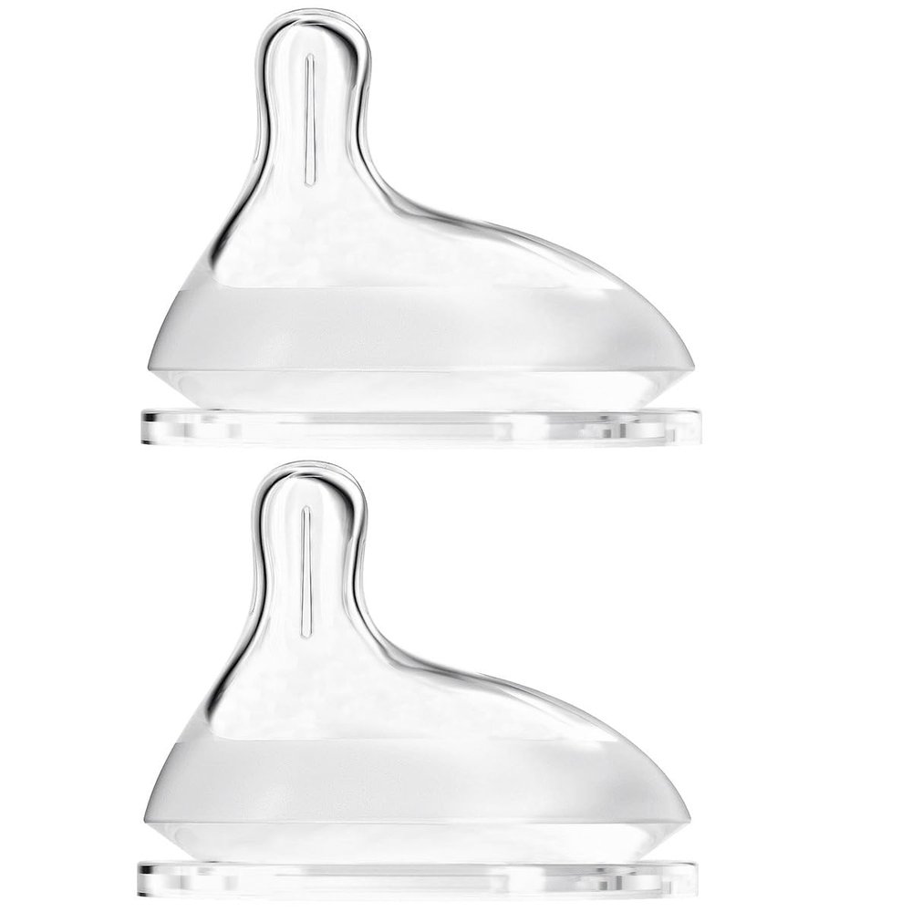 Oberni Auermittig Silicone Nipples, Size S, for Baby Bottles, 2-Pack