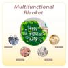 fifbird St. Patrick’s Day Throw Blanket for Babies and Toddlers, Small Green Shamrocks, Soft Plush Fleece view 3