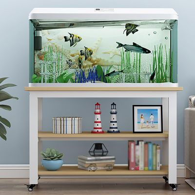 Aquarium Stand for 10–30 Gallon Tanks with Wheels, Steel Shelving Unit
