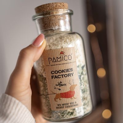 PAMICO Dog Cookie Baking Mix in a Jar | Cookies Factory, Suitable for Baking Mats | Freeze-Dried Ingredients