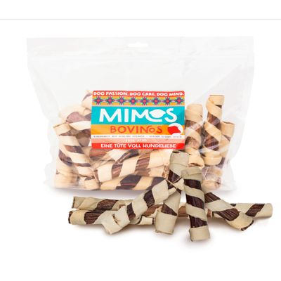 MIMOS Beef Hide Dog Chews with Gullet Spiral, 12.5 cm, 25 Pieces, 1,000 g