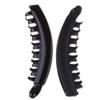 Large Banana Hair Clips with Teeth, 10-Piece, Plastic, Black view 1