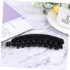 Large Banana Hair Clips with Teeth, 10-Piece, Plastic, Black view 2