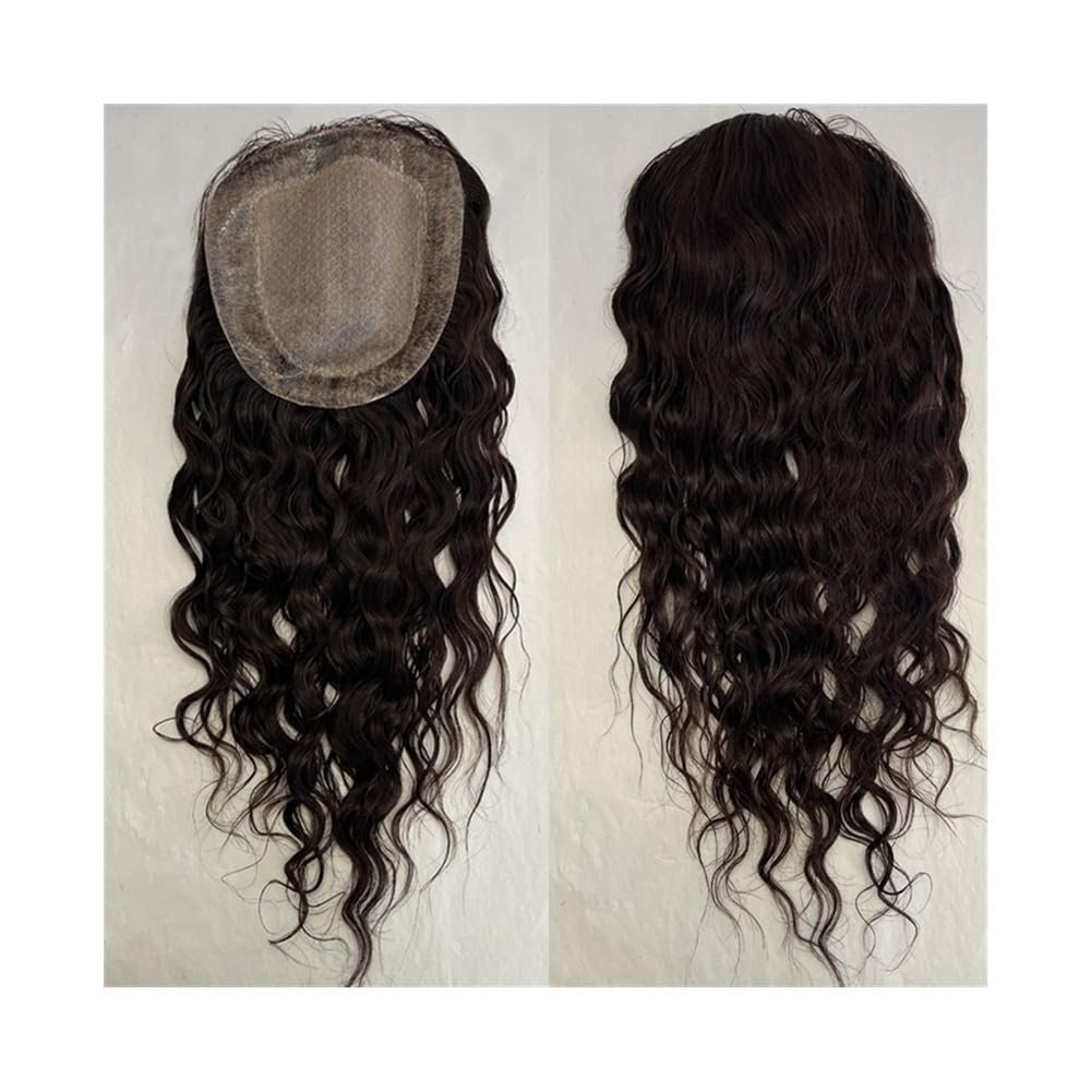 Human Hair Toppers for Women, 12 x 13 cm Silk Base with PU Perimeter, 8–22 in Loose Wave European Virgin Hair, 18 in