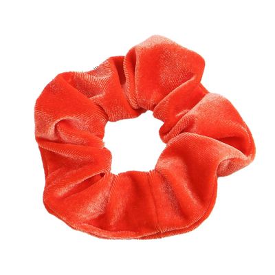 Anevous 10-Pack Velvet Hair Ties for Women, Thick Solid-Color Scrunchies, Orange