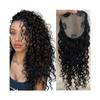 Human Hair Topper for Women, 12 in, Wavy/Curly, 150% Density, Natural Black European Human Hair, 15 × 16 cm Silk Base, Clip-In view 1
