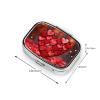 2-Compartment Pill Case, Red Hearts Love view 2