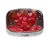 2-Compartment Pill Case, Red Hearts Love view 3