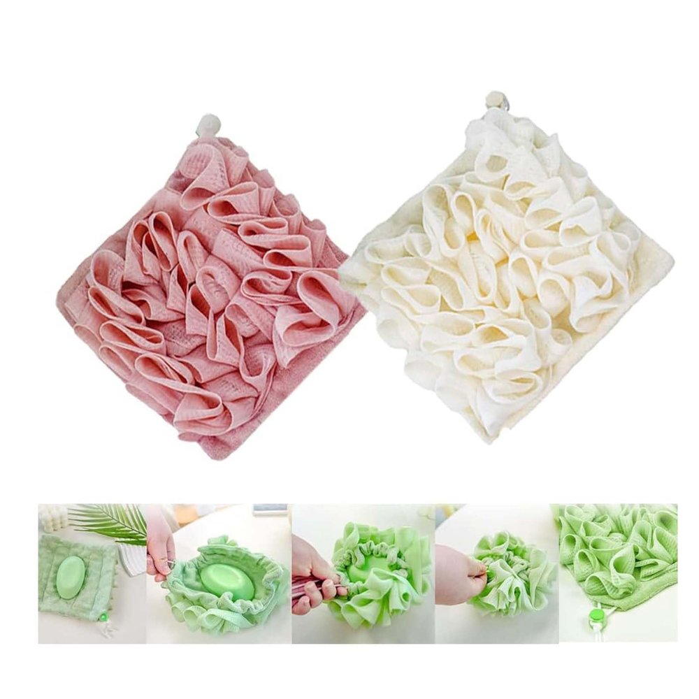 Leefa 2-in-1 Soft Loofah and Washcloth
