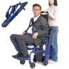 HZWJD Electric Stair-Climbing Wheelchair, Foldable, 250 W, 169 kg Capacity, Blue view 1