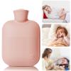 Hot Water Bottle with Plush Cover, 500 mL, PVC, Pink view 2