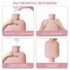 Hot Water Bottle with Plush Cover, 500 mL, PVC, Pink view 3