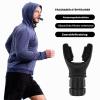 Biglumin Adjustable Resistance Lung Trainer, ABS + Silicone, Black view 4