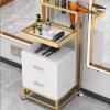 Metal Salon Trolley with 2 Drawers and Instrument Tray on Wheels view 3