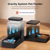 ZOMISIA Automatic Feeder for Cats/Dogs, 3 L x 2, Black view 2