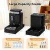 ZOMISIA Automatic Feeder for Cats/Dogs, 3 L x 2, Black view 3