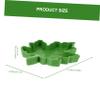 Supvox Durable Plastic Feeding Bowl in Green Maple Leaf Shape for Reptiles view 2