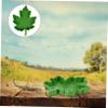 Supvox Durable Plastic Feeding Bowl in Green Maple Leaf Shape for Reptiles view 4