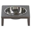 JACK AND VANILLA Molly Bowl with Non-Slip Wooden Base, 380 ml, Gray view 1