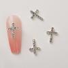 Avejjbaey 10-Piece Retro Alloy Cross Nail Charms view 1