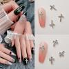 Avejjbaey 10-Piece Retro Alloy Cross Nail Charms view 2