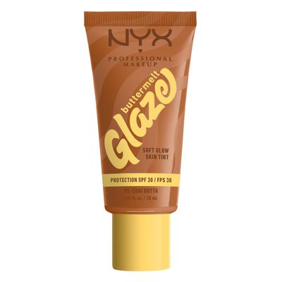 NYX Professional Makeup Foundation for All Skin Types, with Shea Butter, Mango Butter and Niacinamide, SPF 30 Against UVA and UVB Rays, Buttermelt Glaze, Shade 05 Chai Butta