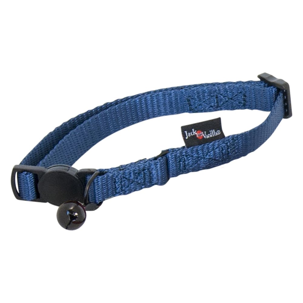 JACK AND VANILLA Adjustable Nylon Collar for Kittens, Blue, 17–24 cm