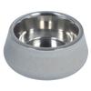 JACK AND VANILLA Bon Appetit Non-Slip Pet Bowl, Bamboo and Stainless Steel, Blue, 850 ml view 1
