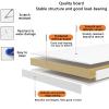 YFWOKSL Adjustable Rolling Overbed Table with Solid Wood Tabletop view 4