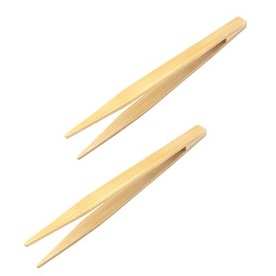 Kisangel 2-Piece Wooden Tweezers for Reptile Feeding