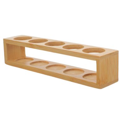 Beige Bamboo 5-Slot Essential Oil Holder