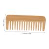 Wooden Hair Comb with Wide Teeth for Women and Men, Yellow view 2