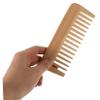 Wooden Hair Comb with Wide Teeth for Women and Men, Yellow view 3