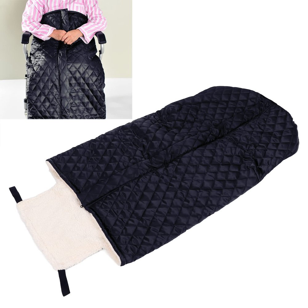 Fleece-Lined Plaid Wheelchair Blanket