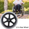 15 x 1.75-Inch Wheelchair Rear Replacement Wheels, 12 mm Inner Diameter, Solid Tires view 2