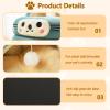 Galate Cat Cave Bed, Warm Cartoon Pet House with Hanging Ball, Plush Pet Tent, M, Green view 4