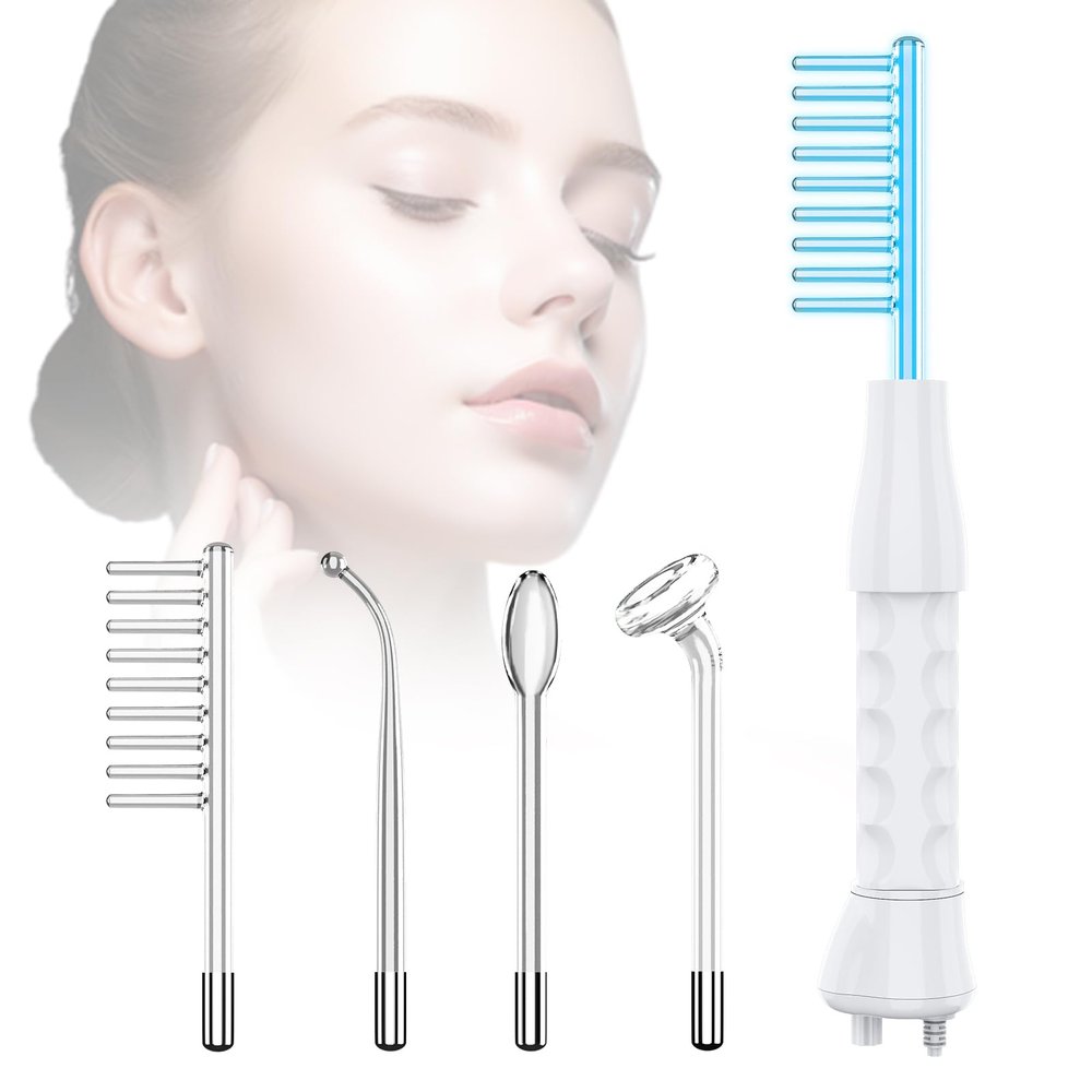 Blayram High-Frequency Facial Wand for Acne Treatment, Massage and Skin Tightening, Blue