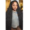 Glueless Human Hair Deep Wave HD Transparent Lace Front Wig, 30 in, 250%/180% Density, 13×6 view 1