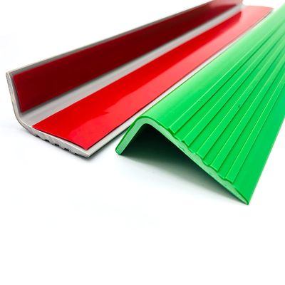 Pre-Cut, Ribbed Stair Edge Protector, Non-Slip Rubber Guard for Indoor and Outdoor Stairs (Green, 299.7 cm)