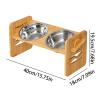 Elevated Dog Bowls with Adjustable Height view 2