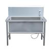 Elevated Stainless Steel Dog Bathing Station with Faucet view 1