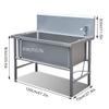 Elevated Stainless Steel Dog Bathing Station with Faucet view 2