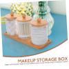 IMIKEYA 3-Piece Makeup Vanity Organizer Set, Transparent Cotton Pad Holders and Storage Canisters view 4