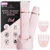 VG VOGCREST Electric Bikini Trimmer for Women, Rechargeable Body Hair Remover, Pink view 1
