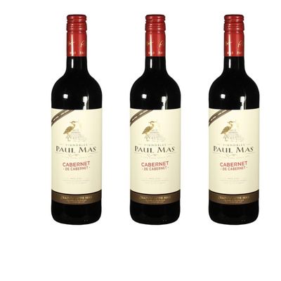 Value Pack (3 x 0.75 L) Cabernet de Cabernet Pays d'Oc IGP Paul Mas