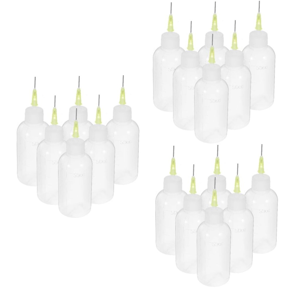 SOLUSTRE 18-Piece Precision Glue Applicator Bottles, Reusable for DIY Projects and Applications